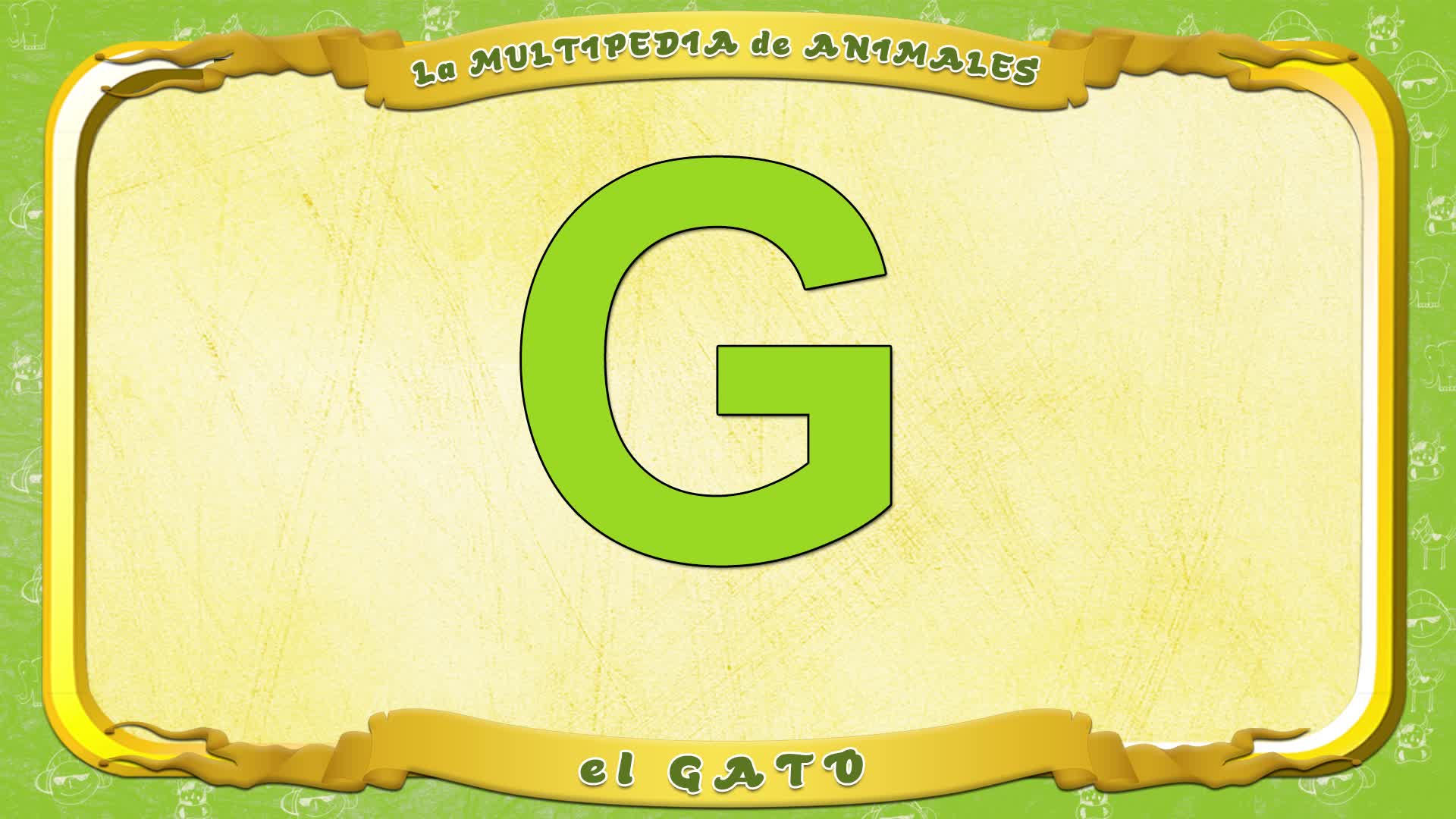 la Multipedia de animales. Letra G - el Gato