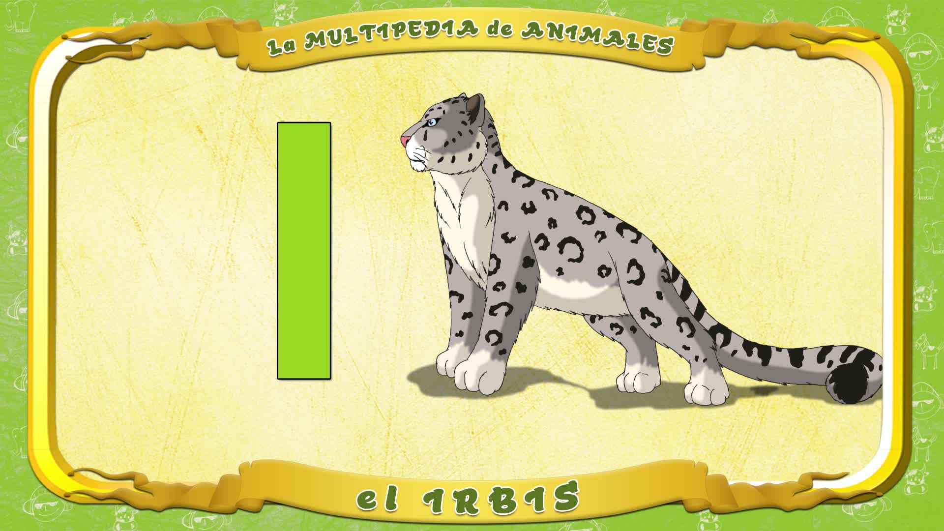 la Multipedia de animales. Letra I - el Irbis