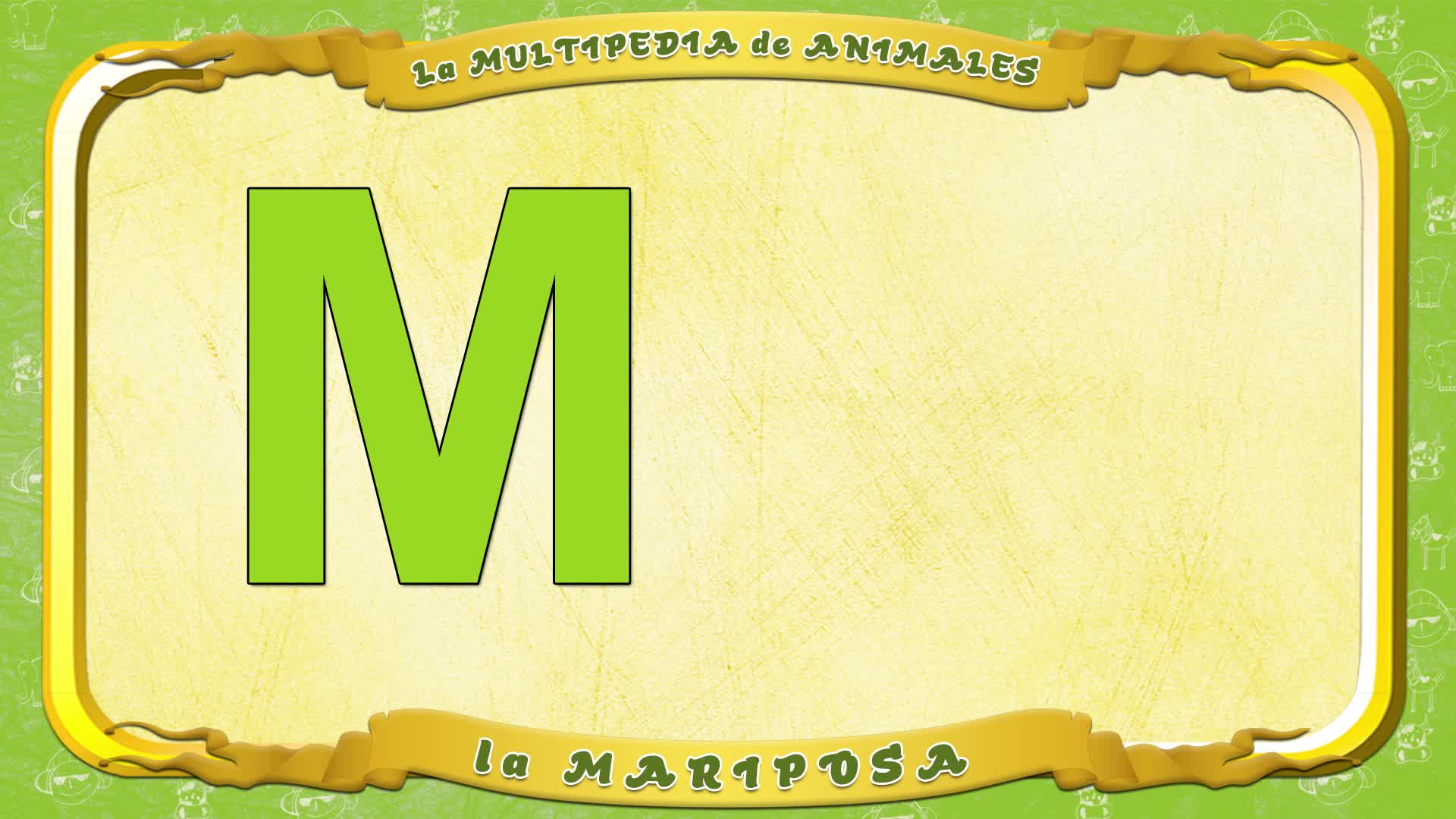 la Multipedia de animales. Letra M - la Mariposa