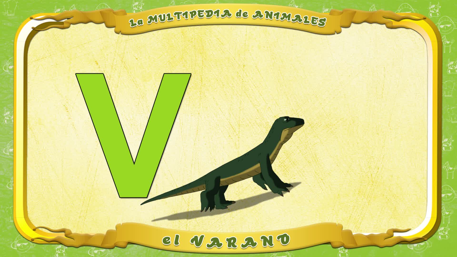 la Multipedia de animales. Letra V - el Varano