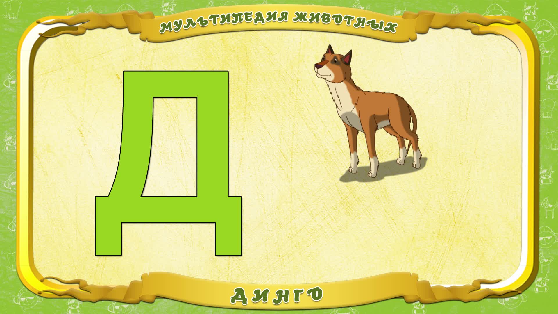 Мультипедия животных. Буква Д - Динго