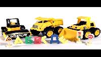 Рабочие машинки CAT - Caterpillar и Даник ремонтируют дорогу